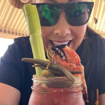 The Beachcomber - Claw and shrimp with veggies on their beachcomber Bloody Mary - Seafood Near Me - Newport Beach, California The Beachcomber - Claw and shrimp with veggies on their beachcomber Bloody Mary - Seafood Near Me - Newport Beach, California