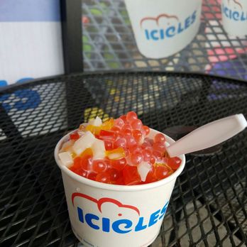 ICICLES - Mai Thai under Rainbow Jelly, Mochi, Popping Boba and Condense Milk - Ice Cream & Frozen Yogurt Near Me - Cupertino, California