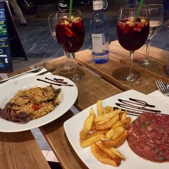 H10 - Beef Tartar, Mushroom Risotto, and Sangria - perfect meal at a very affordable price! - Mediterranean Near Me - Madrid, M