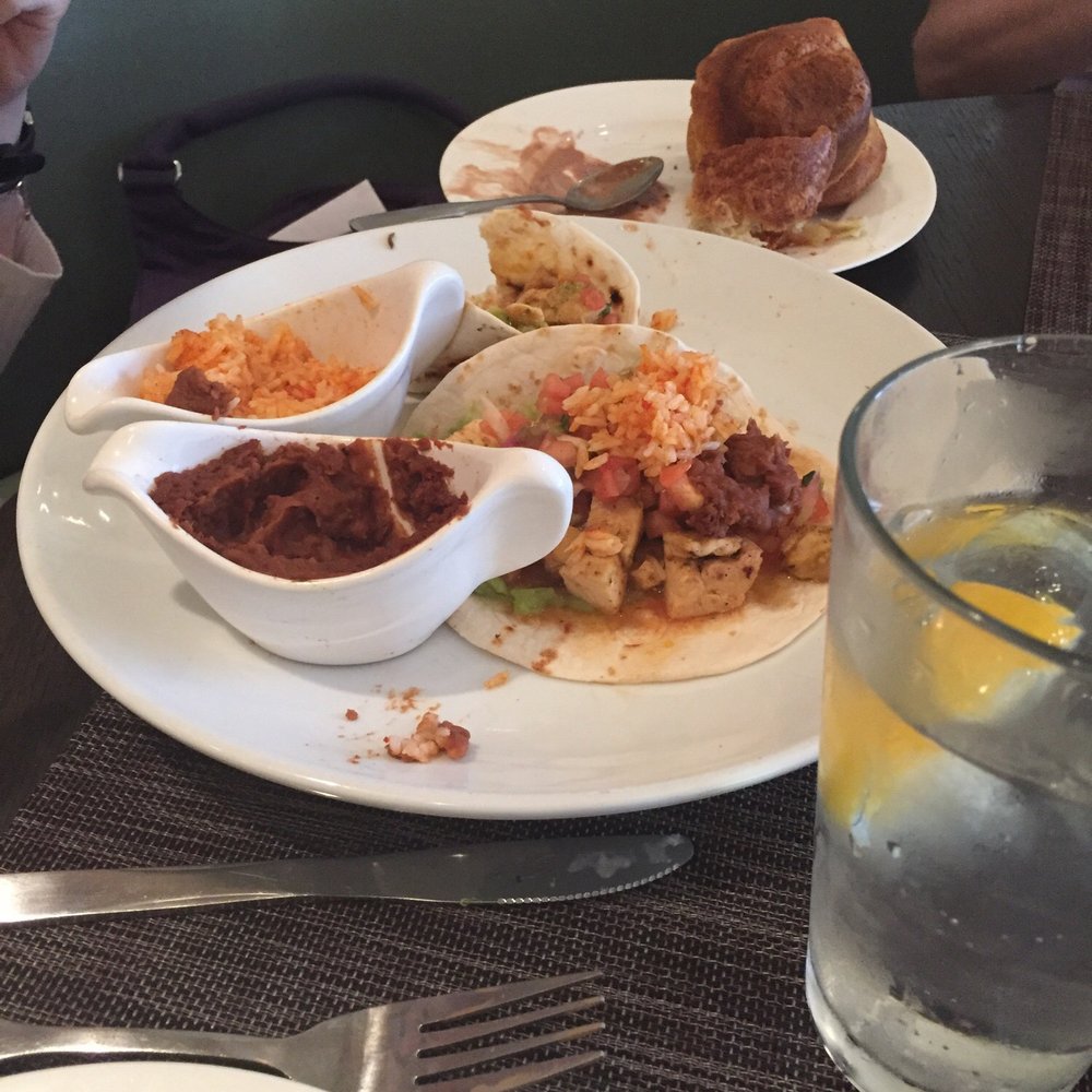 La Provence Restaurant - Bloomingdales - Shrimp Tacos! One already eaten!! (And half a popover on the side!) - American Near Me - White Plains, New York La Provence Restaurant - Bloomingdales - Shrimp Tacos! One already eaten!! (And half a popover on the side!) - American Near Me - White Plains, New York