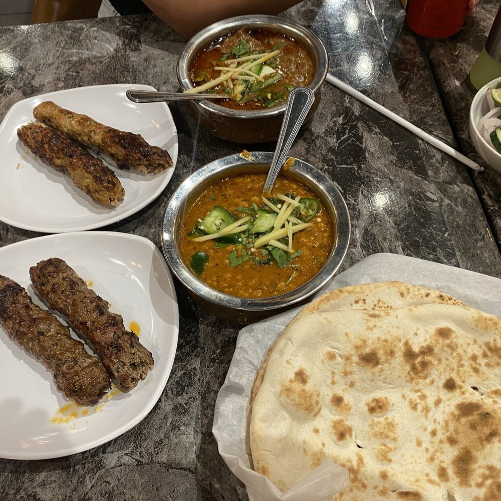 BK Khan BBQ - Beef Seekh Kabab Chicken Seekh Kabab Beef Nihari Daal Naan - Barbeque Near Me - Dallas, Texas