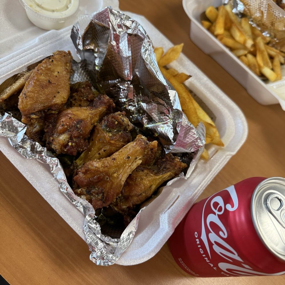 Nothing But Wings - Lemon Pepper wings, fries and a Coke! - Chicken Wings Near Me - Lauderhill, Florida