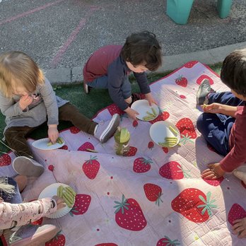 Woolly Mammoth Child Care - Outdoor Snack day - Preschools Near Me - Berkeley, California