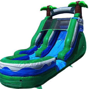Playday LA - 12 ft Tropical Waterslide 9'w 23'L 12'H. Perfect fit for most LA back yards. - Bounce House Rentals Near Me