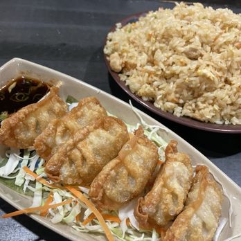 Asahi Japanese Steakhouse - Pork Goyza and chicken and shrimp fried rice - Japanese Near Me - Jackson, Tennessee