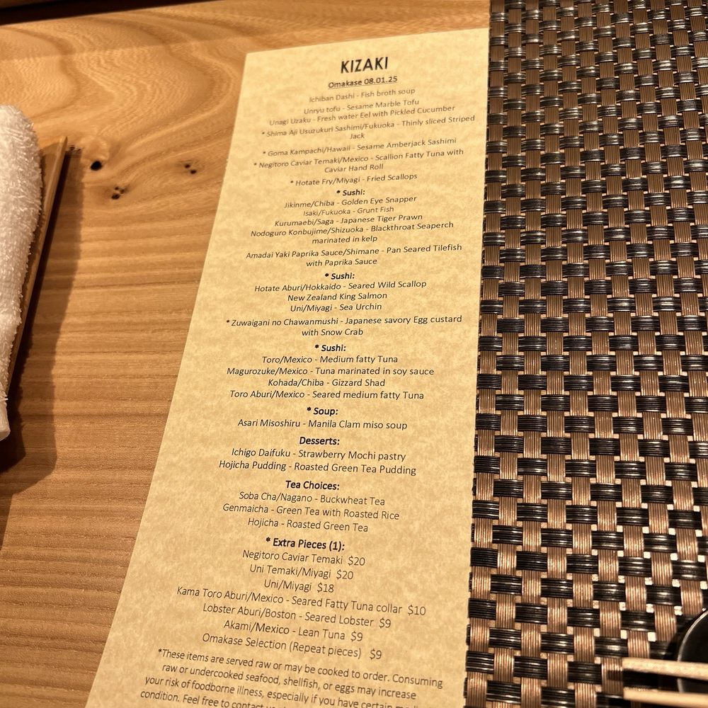 Kizaki - Menu - Sushi Bars Near Me - Denver, Colorado Kizaki - Menu - Sushi Bars Near Me - Denver, Colorado