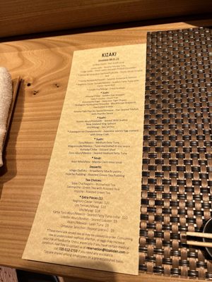 Menu photo 5 Kizaki Denver, CO