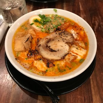 Photo of RakiRaki Ramen & Tsukemen - San Diego, CA, United States. Wok-Sizzled Yebisu Kimchee Ramen