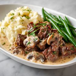 The Healthy Kitchen Miami - Beef Stroganoff