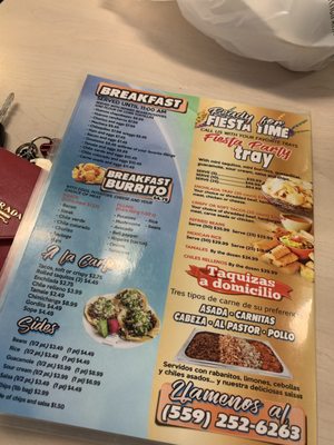 Menu photo 6 Ocampo's Mexican Restaurant Fresno, CA