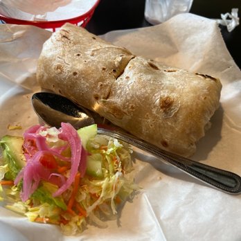 Asadero Los Corrales - a burrito and salad - Mexican Near Me - Coachella, California