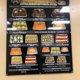 Catering menu