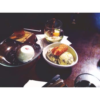 Cha-An - Black sesame ice cream, zenzai and a panna cotta from the specials menu :) - Japanese Near Me - New York, New York Cha-An - Black sesame ice cream, zenzai and a panna cotta from the specials menu :) - Japanese Near Me - New York, New York