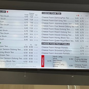 Möge Tee - a menu on a large screen - Bubble Tea Near Me - New York, New York Möge Tee - a menu on a large screen - Bubble Tea Near Me - New York, New York