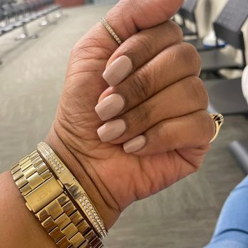 Kenny's Nail Center - Acrylic of natural nails with gel Polish Rose Beige - Nail Salons Near Me - Pittsburgh, Pennsylvania