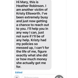Ellsworth Insurance - Victim
