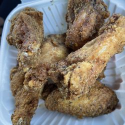iniWings - This isn't just iniWings! - 6 piece lemon pepper. 5 drums and 1 wing.