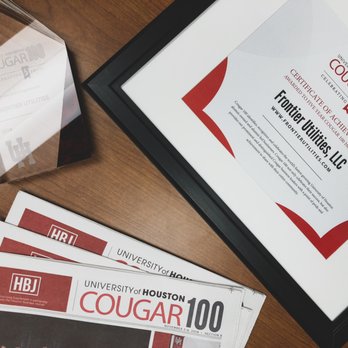 Frontier Utilities - 5-year Cougar 100 Award Winner! - Utilities Near Me - Houston, Texas