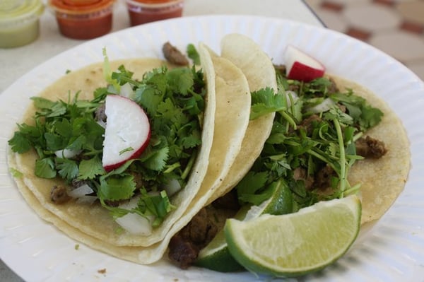 Photo of Rancho Bravo Tacos - Seattle, WA, US. Carne asada tacos