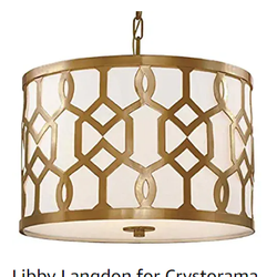Gallery of Lighting - Gold Drum Pendant