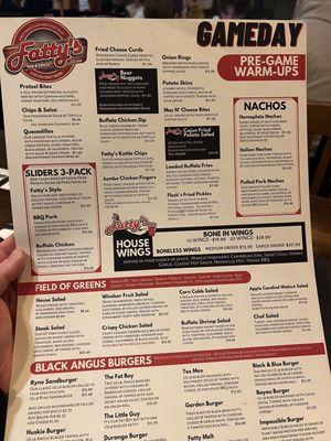 Menu photo 4 Fatty's Pub and Grille DeKalb, IL
