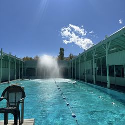 Keough's Hot Springs - Pool is refreshing and clean! Couple lanes for laps and open free swimming