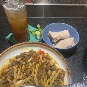 Meski Restaurant - Oxtail pasta and the Ethiopian bread - Ethiopian Near Me - San Francisco, California Meski Restaurant - Oxtail pasta and the Ethiopian bread - Ethiopian Near Me - San Francisco, California