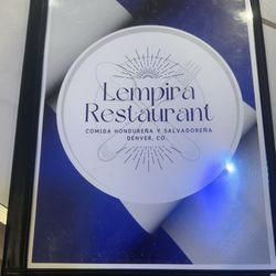 Lempira Restaurant - Menu