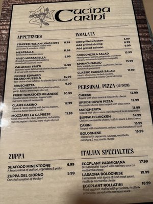 Menu photo 3 Cucina Carini Mount Laurel, NJ