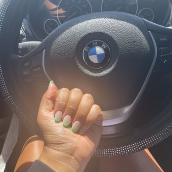 Nails Nails - Gel full set with colored tips - Nail Salons Near Me - Los Angeles, California