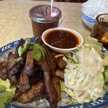 Thai Noodle City - The spicy pork is sooooo delicious and the pepper sauce paired with it is soooo muy buenoooo! - Thai Near Me - Daytona Beach, Florida Thai Noodle City - The spicy pork is sooooo delicious and the pepper sauce paired with it is soooo muy buenoooo! - Thai Near Me - Daytona Beach, Florida