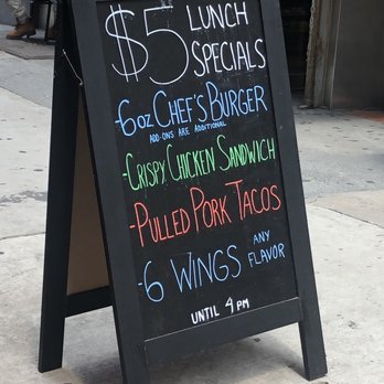 Tipsy NoMad - Specials board for happy Hour Food till 4 pm - Lounges Near Me - New York, New York Tipsy NoMad - Specials board for happy Hour Food till 4 pm - Lounges Near Me - New York, New York