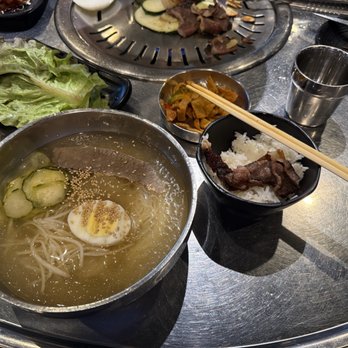 Yukga Korean BBQ - Cold noodles Beef brisket on top of rice Fish cakes and lettuce wraps - Korean Near Me - Las Vegas, Nevada Yukga Korean BBQ - Cold noodles Beef brisket on top of rice Fish cakes and lettuce wraps - Korean Near Me - Las Vegas, Nevada