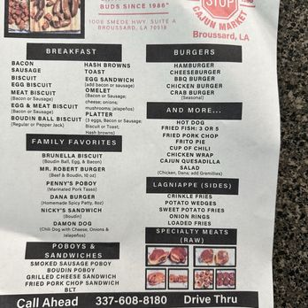 The Best Stop Cajun Market - Menu - Breakfast & Brunch Near Me - Broussard, Louisiana The Best Stop Cajun Market - Menu - Breakfast & Brunch Near Me - Broussard, Louisiana