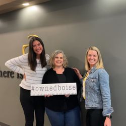 Own Boise - Keller Williams Realty boise - Happy Buyer with Realtor, Teresa Stenlund & Lender, Carrie Uberuage