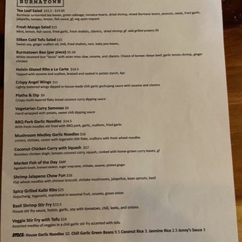 Burmatown - Soft Opening Menu - Burmese Near Me - Corte Madera, California Burmatown - Soft Opening Menu - Burmese Near Me - Corte Madera, California