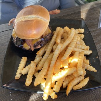 Happy Hours Bar & Grill - Western bacon burger and fries - Sports Bars Near Me - Lancaster, California Happy Hours Bar & Grill - Western bacon burger and fries - Sports Bars Near Me - Lancaster, California