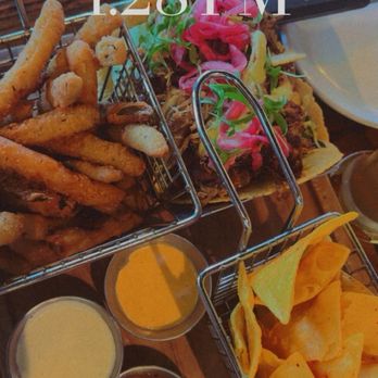 Finney's Crafthouse - Camarillo - Kālua Pork Carnitas Tacos and fried pickles - New American Near Me - Camarillo, California