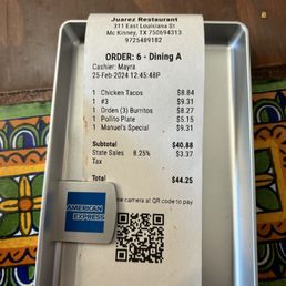 order for dining a