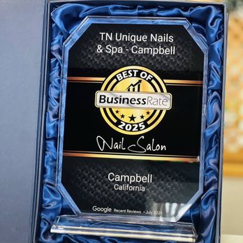 TN Unique Nails & Spa - Award for " The Best Nail Salon in Campbell" from BusinessRate. - Nail Salons Near Me - Campbell, California TN Unique Nails & Spa - Award for " The Best Nail Salon in Campbell" from BusinessRate. - Nail Salons Near Me - Campbell, California