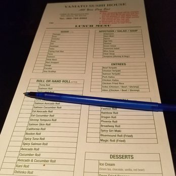 Yamato Sushi House - All you can eat menu - lunch - Sushi Bars Near Me - Elm Grove, Wisconsin Yamato Sushi House - All you can eat menu - lunch - Sushi Bars Near Me - Elm Grove, Wisconsin