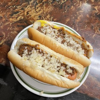 Shorty's Lunch - Chili dogs with mustard and onions - Hot Dogs Near Me - Washington, Pennsylvania Shorty's Lunch - Chili dogs with mustard and onions - Hot Dogs Near Me - Washington, Pennsylvania