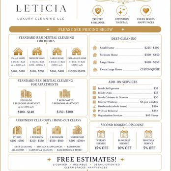Leticia Luxury Cleaning - Home Cleaning Near Me - Mesa, Arizona Leticia Luxury Cleaning - Home Cleaning Near Me - Mesa, Arizona