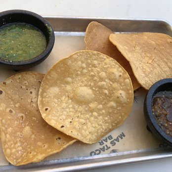 Mas Taco Bar - Chips & salsa minus one chip I already ate. - Breakfast & Brunch Near Me - Folsom, California Mas Taco Bar - Chips & salsa minus one chip I already ate. - Breakfast & Brunch Near Me - Folsom, California