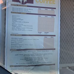 Morning Mission Coffee - Menu