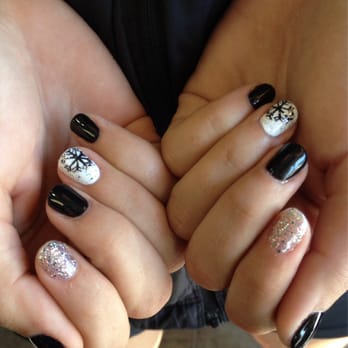 Sensational Nail & Spa - Snowflake gel design - Nail Salons Near Me - Goodyear, Arizona