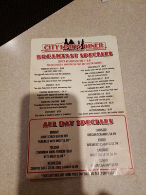 Menu photo 2 City Limits Diner and Pancake House Tecumseh, MI Menu photo 2 City Limits Diner and Pancake House Tecumseh, MI