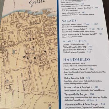 The Terrace Grille - Menu - Seafood Near Me - Bar Harbor, Maine The Terrace Grille - Menu - Seafood Near Me - Bar Harbor, Maine