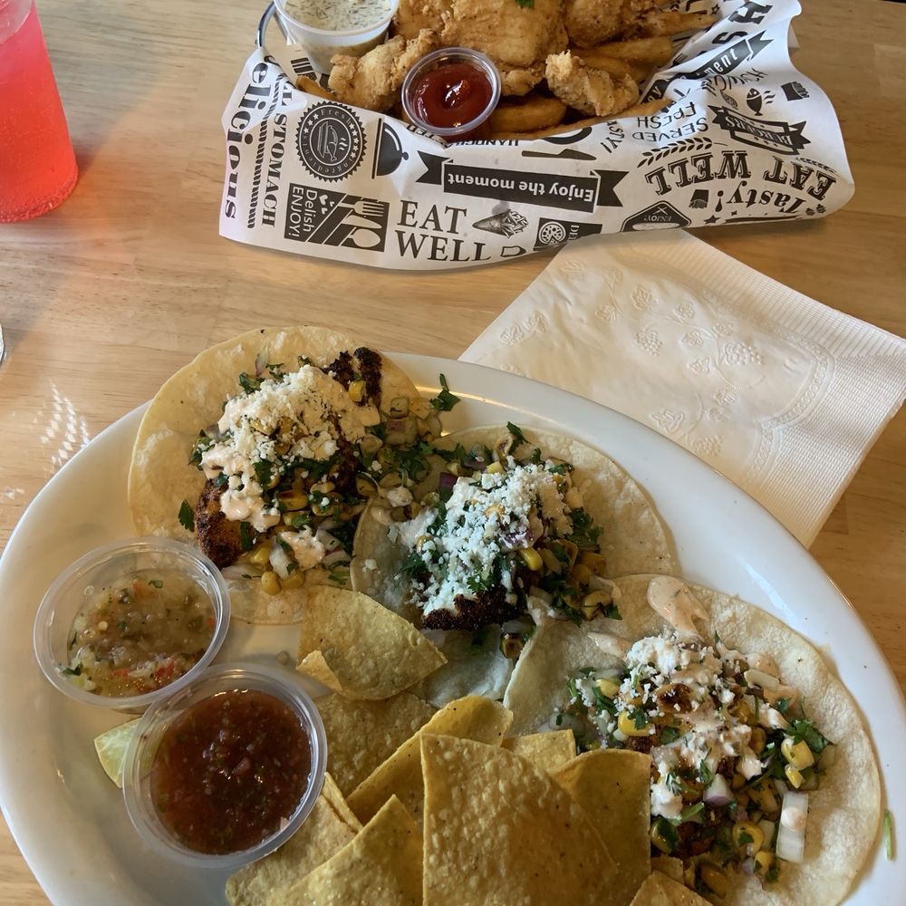 Halibut Tacos and Halibut fish and chips