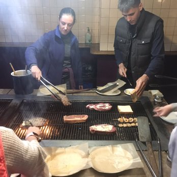 Mint Steakhouse - Cooking our steaks/shrimp on the coal burning grill! - Steakhouses Near Me - Silverthorne, Colorado